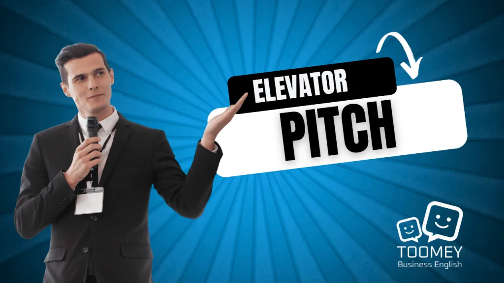 A man presenting an elevator pitch using a microphone.