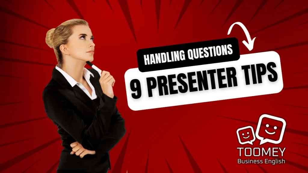 Woman presenter pondering the answer to a question.